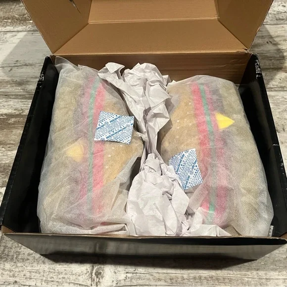 Current Mood Extra Cheese Plz Burger Sneakers Platform Vegan Leather Beaded - Picture 8 of 9